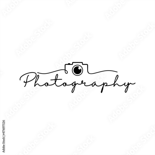 signature photography logo vector, minimalist photography logo