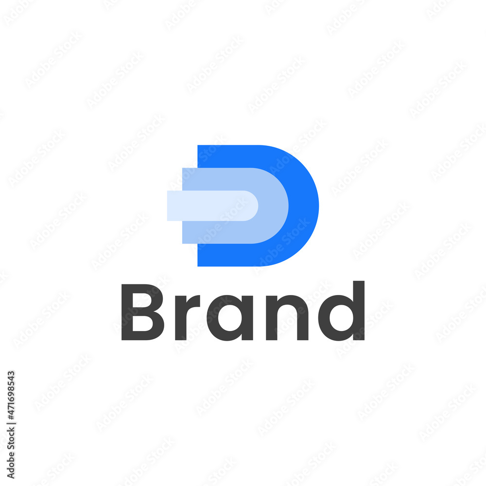 Letter d Monogram Modern Logo Template Vector.
 - obrazy, fototapety, plakaty 
