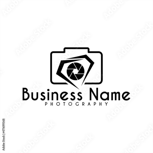 Diamond photography logo vector, business photography logo