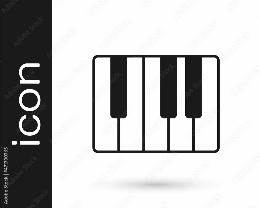 Black Music synthesizer icon isolated on white background. Electronic piano. Vector Black Music synthesizer icon isolated on white background. Electronic piano. Vector