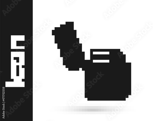 Black Lighter icon isolated on white background. Vector