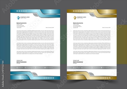 Modern luxury business letterhead template vector