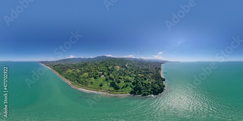 Fototapeta Naklejka Na Ścianę i Meble -  360 panorama beautiful seascape, aerial view