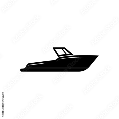 speed boat icon design template vector isolated illustration