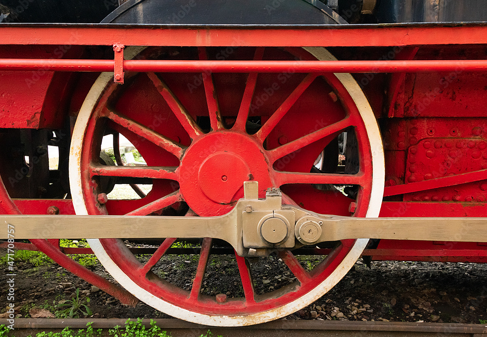steam locomotive wheels, train, metal, wheels, locomotive, iron, old, wheel