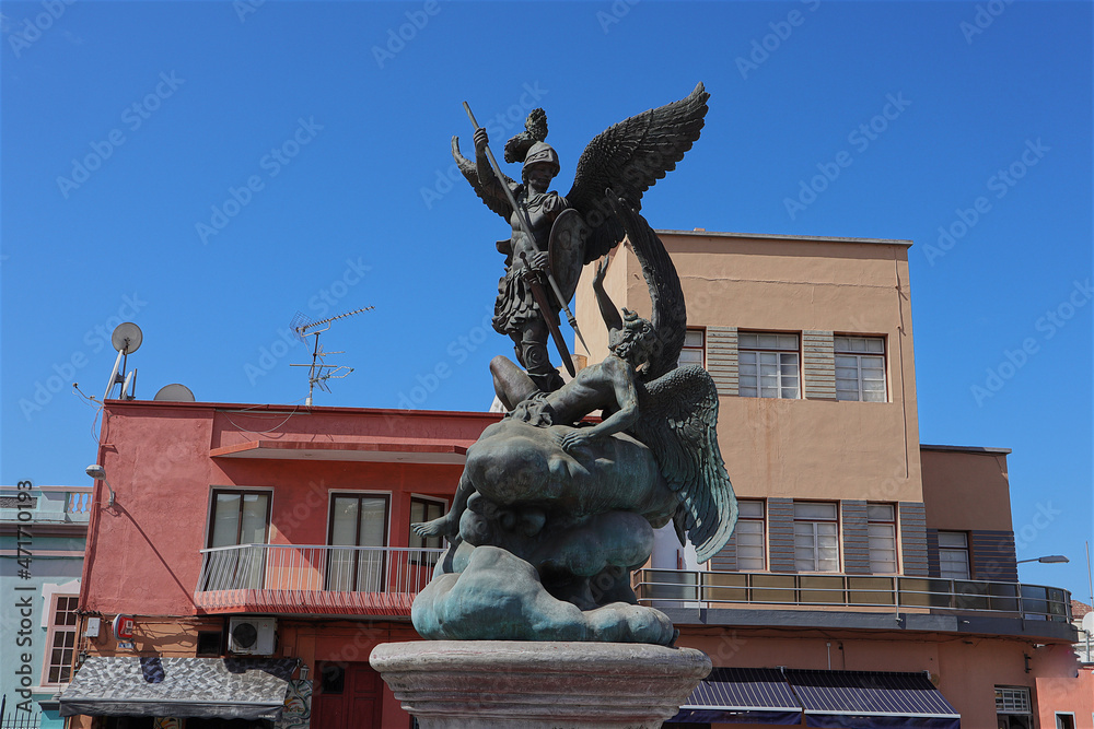 Denkmal, Skulptur, Wahrzeichen, Brunnen, La Palma, Kanaren, Stadt