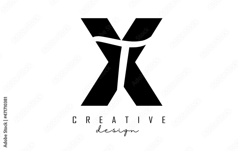 Letters XT logo with a minimalist design. Letters X and T with geometric and handwritten typography. Creative Vector Illustration with letters. Letters XT logo with a minimalist design. Letters X and T with geometric and handwritten typography. Creative Vector Illustration with letters.
