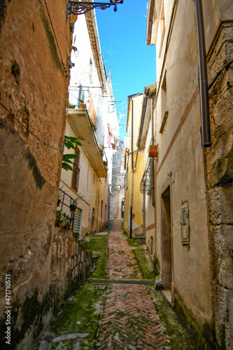A narrow street in Castelcivita, a small village of the province of Salerno, Italy. © Giambattista