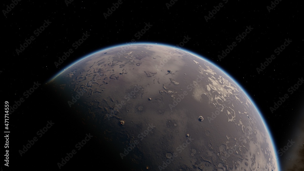 planet suitable for colonization, earth-like planet in far space, planets background 3d render planet suitable for colonization, earth-like planet in far space, planets background 3d render