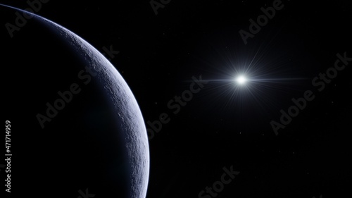 planet suitable for colonization, earth-like planet in far space, planets background 3d render