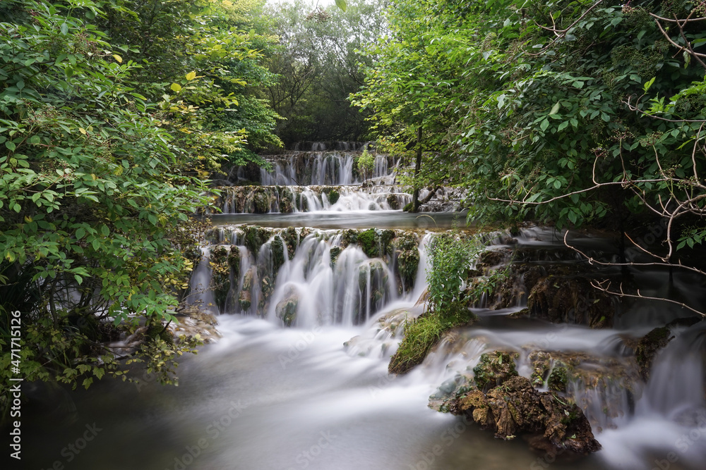 waterfall in the forest waterfall in the forest