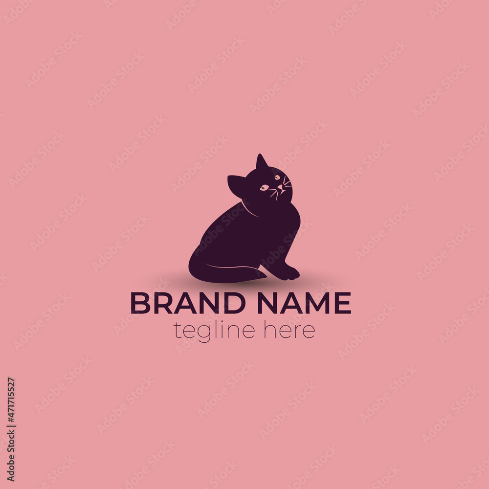 amazing cat logo template Vector illustration amazing cat logo template Vector illustration