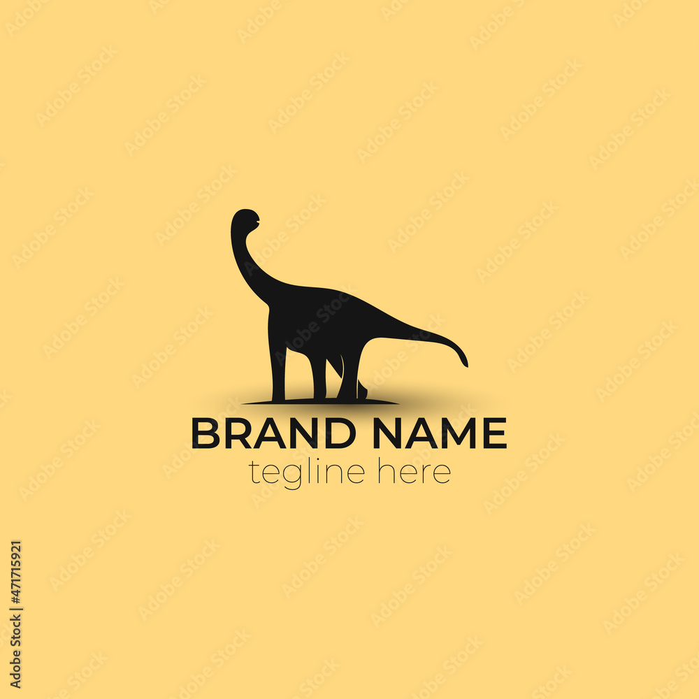 amazing dinosaur logo template Vector illustration