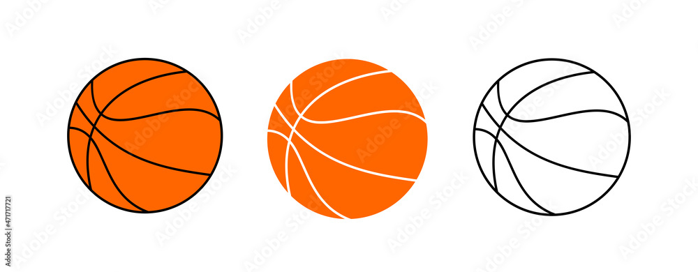 Basketball balls vector. Outline of the basketball ball. Basketball balls vector. Outline of the basketball ball.