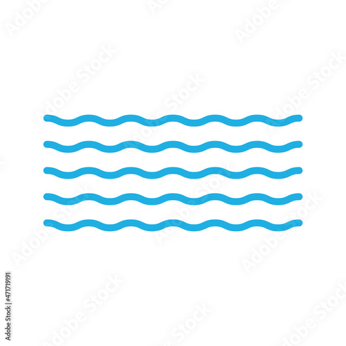 Blue sea vector icon. Abstract pattern with sea vector icon for web design. Wave pattern.