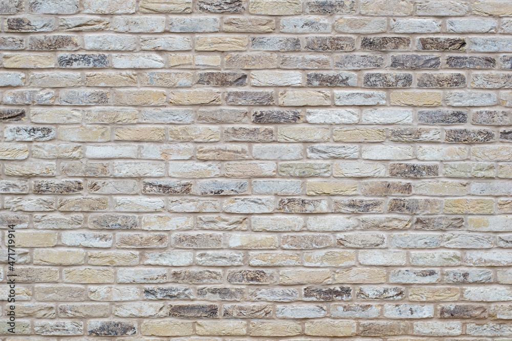 Obraz premium Yellow brick wall, background, copy space