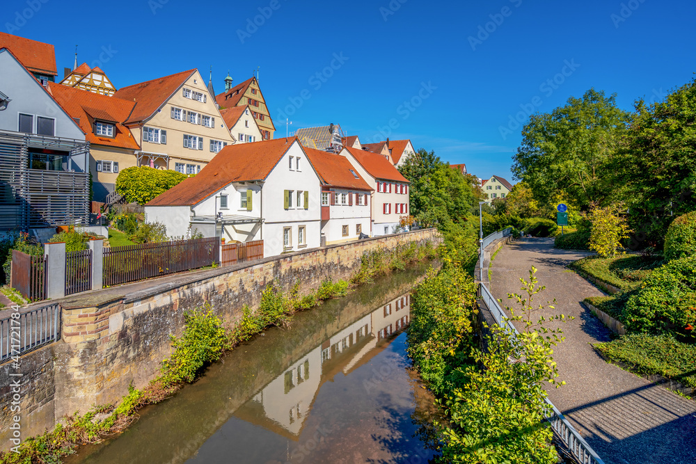 Am Fluss Wetter, Bietigheim Bissingen, Baden-Württemberg, Deutschland Stock  Photo | Adobe Stock
