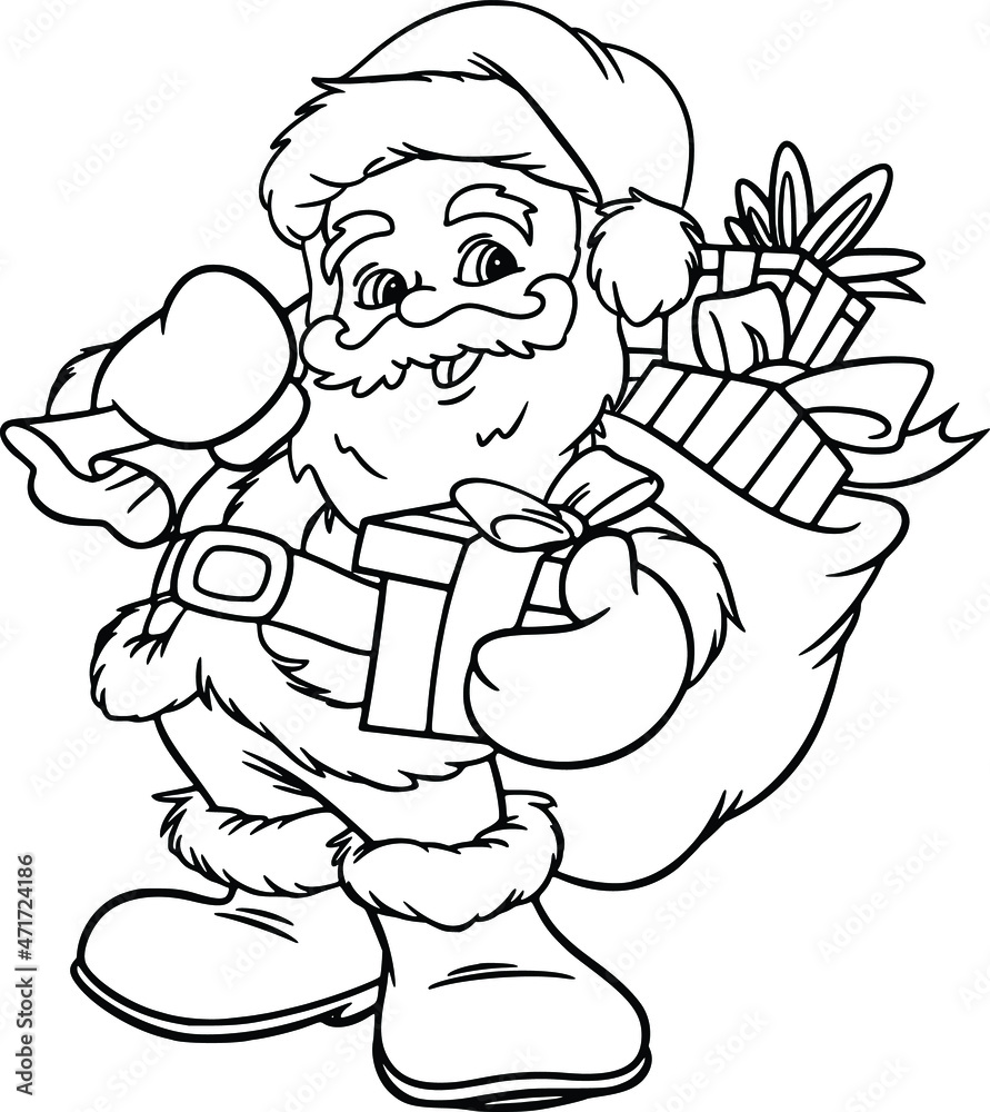 Christmas Santa Coloring Page