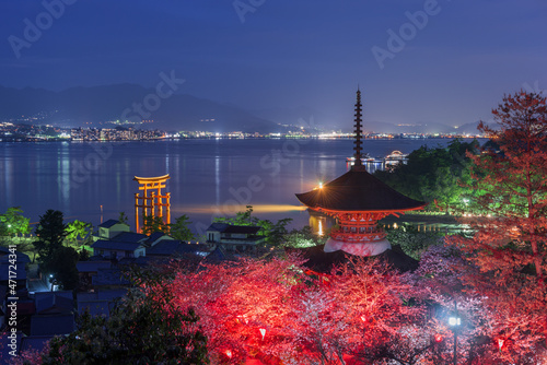 Miyajima Island, Hiroshima, Japan in Spring photo