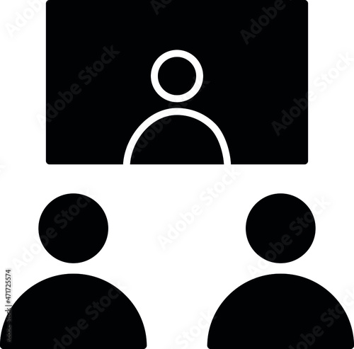 elearning icons online and videocall
