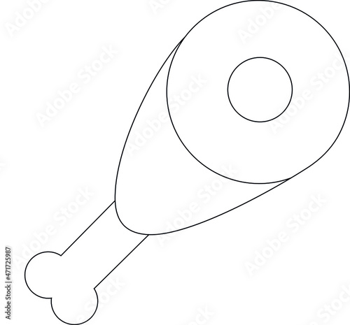 food icons meat  leg and meat