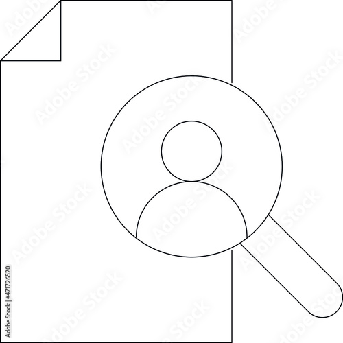 digital advertising icons document and user