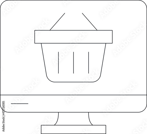 digital advertising icons computer and monitor