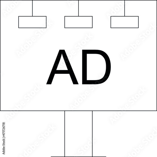 digital advertising icons sign board and Advertisement