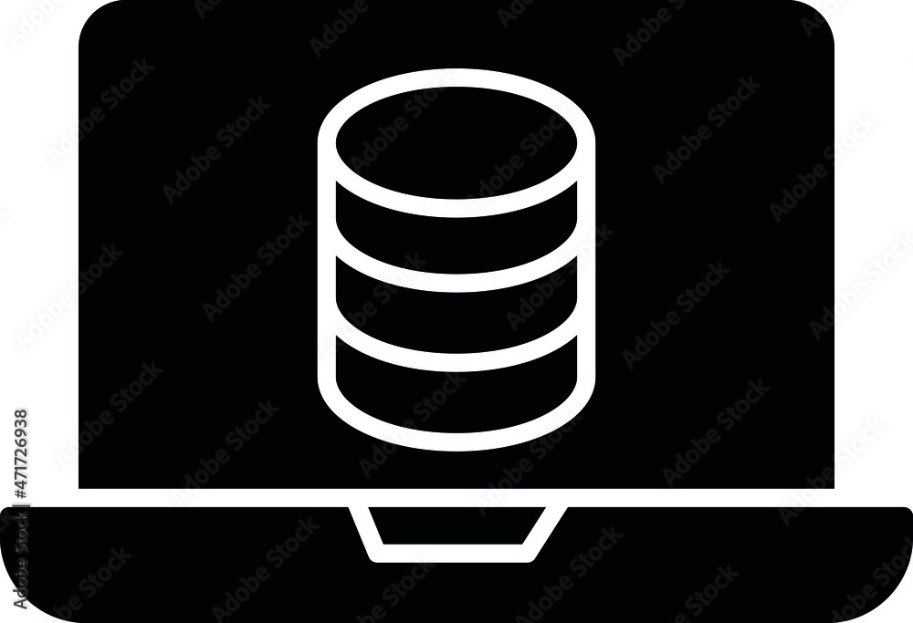 data storage icons laptop and technology data storage icons laptop and technology