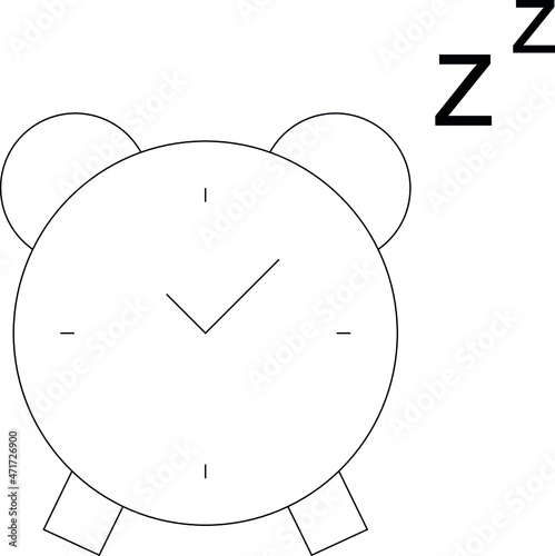 day and night icons alarm clock and time to sleep