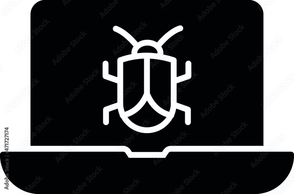 Fotografie cyber security icons laptop and screen
