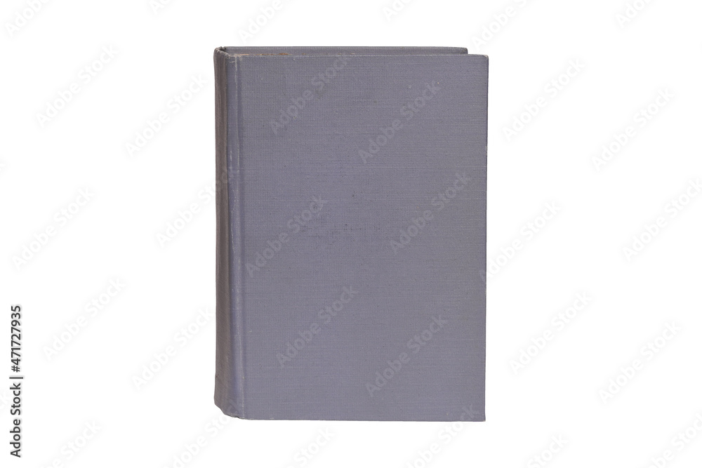 An old book without shadows isolated on a white background