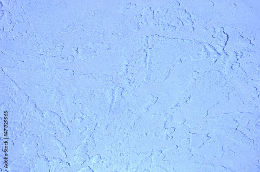 Fototapeta premium blue wall background. finishing volumetric plaster. for background