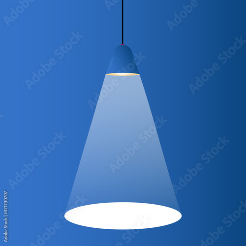 illustration of light bulb with light ray for product promotion placement