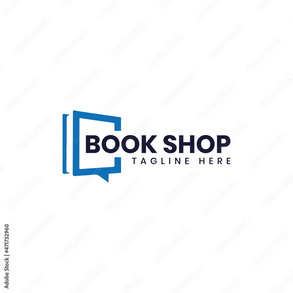 Book company logo design concept royalty free vector stock | education book shop logo