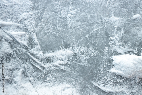 Ice surface and texture, winter ice wallpaper.