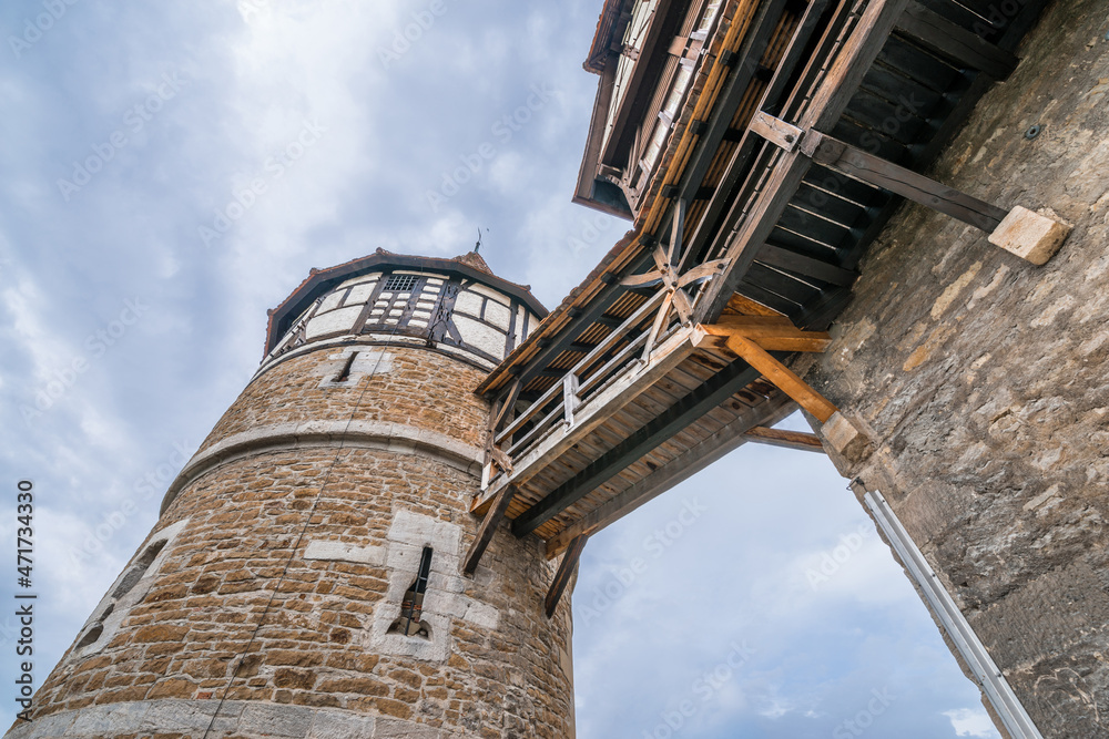 Turm der Burg Schloss Zollernschloss in Balingen, Deutschland Stock