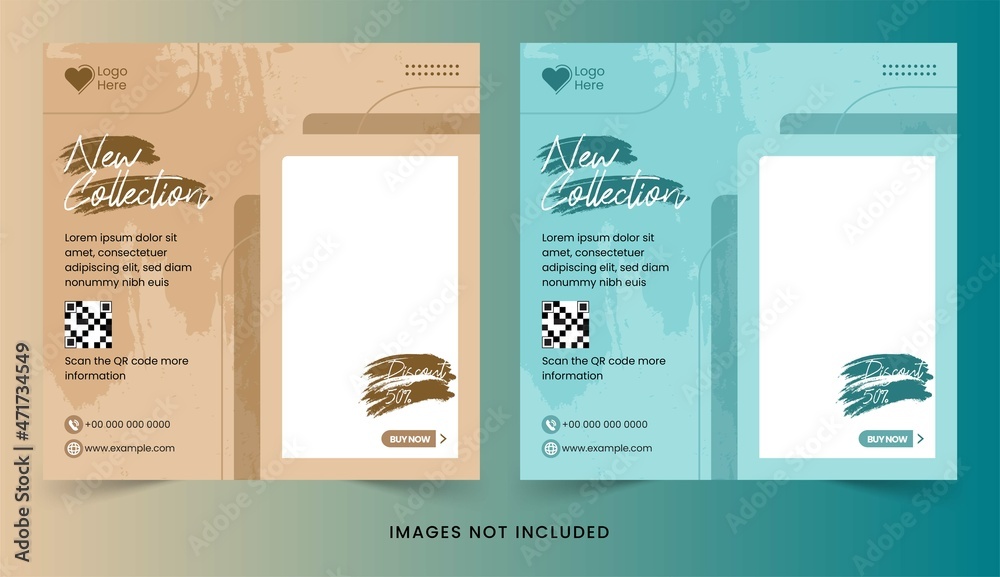 social media posts templat banner or flyer fashion woman vector