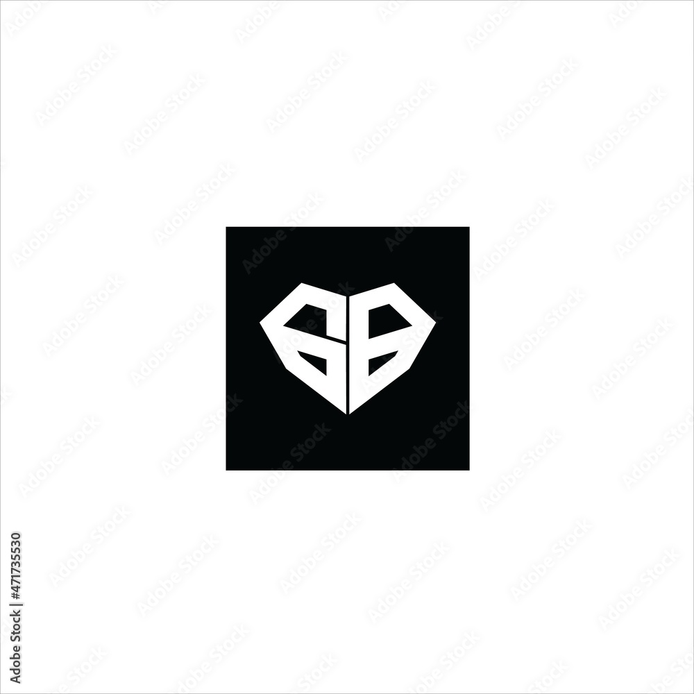 initials s b vector template shield initials s b vector template shield