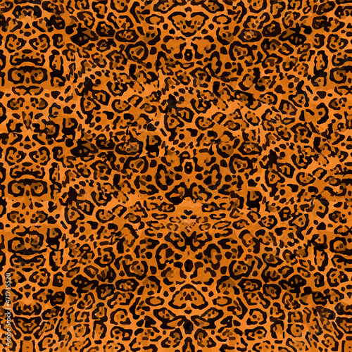 Full seamless leopard cheetah texture animal skin pattern. Brown Design for textile fabric printing. Suitable for fashion use. © MSK Design