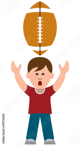 Boy Catching Football