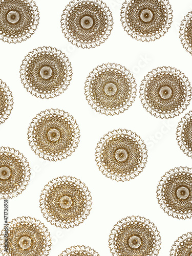 Gold mandalas on a white background, shiny ornaments on a white background, gold patterns on a white background, shiny drawings, gold sparkles