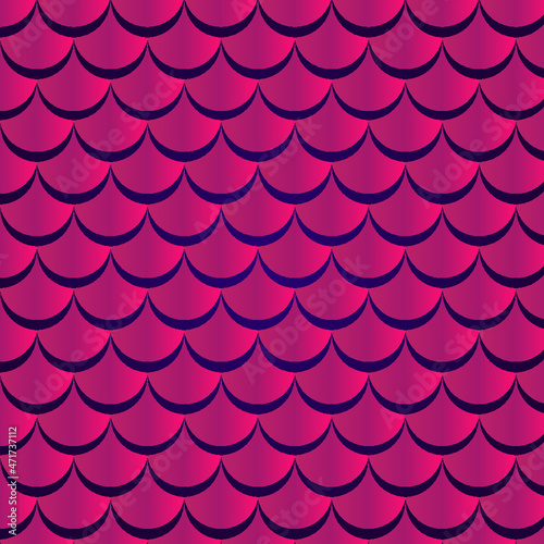 Abstract pink fish squama on a purple gradient. Color rendering vector illustration trend of 2022