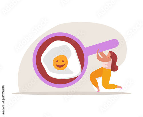 Fried Eggs Morning Composition