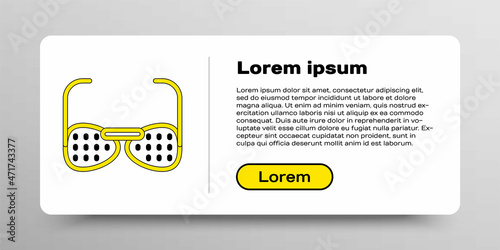 Line Glasses for the blind and visually impaired icon isolated on white background. Colorful outline concept. Vector