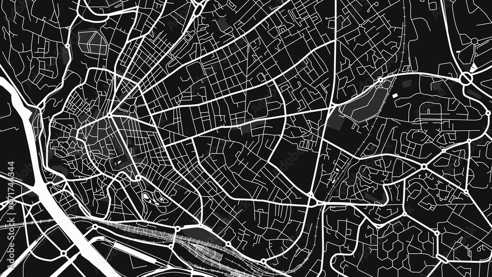 digital vector map city of Bazier. You can scale it to any size.