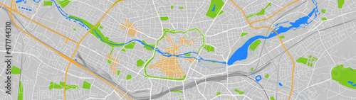 digital vector map city of Nuremberg. You can scale it to any size.