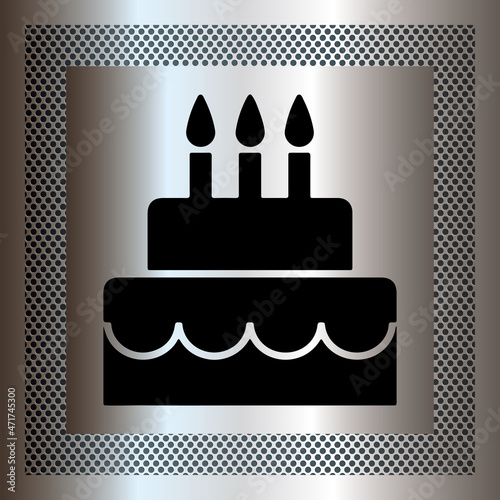 Logo gâteau d'anniversaire.