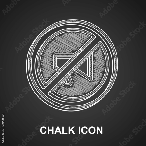 Chalk Censored stamp icon isolated on black background. Vector