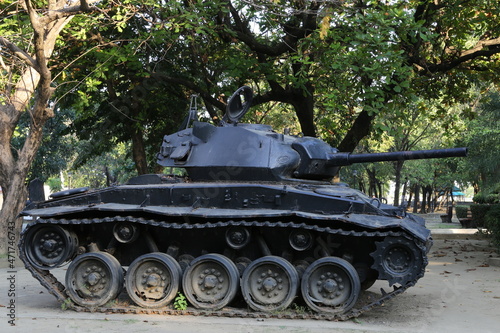 Amerikanischer Panzer aus dem zweiten Weltkrieg, stationiert in den Philippinen